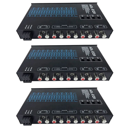 3X Auto Square 9 Band Graphic Equalizer Digital Car Audio ADL-EQ9 Full Series Car Amplifier Equalizer+Adjustable Filter