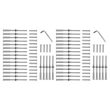 40 Pairs Stainless Steel 316 Grade Cable Railing Threaded Stud Tensioner Receiver & Flat Stemball Terminal