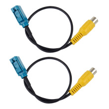 2X 8Inch Fakra Reversing Camera RCA Cable Parking Adapter for