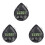 3X Silent Non-Ticking Battery Operated Shower Timer, Waterproof Digital Timer, Small Size Cute Timer Black 2