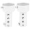 2X Silver Motorcycle Exhaust Can Muffler Insert Baffle DB Killer Silencer 42mm x 80mm 1