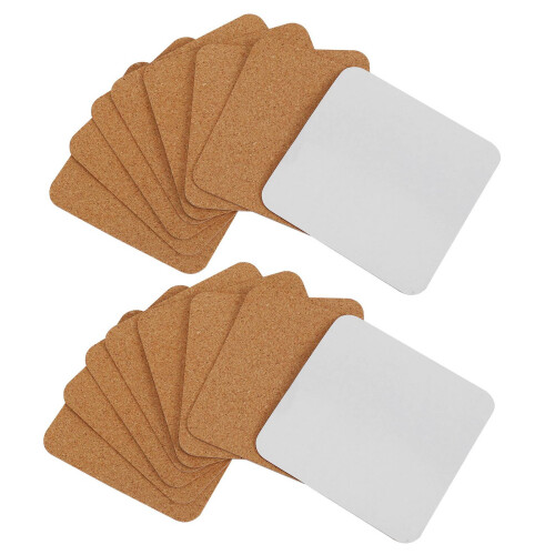 Self-Adhesive Cork Coasters,Cork Mats Cork Backing Sheets for Coasters and DIY Crafts Supplies (100, Square)