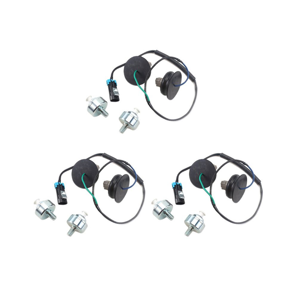 3Set Knock Sensor With Wiring Harness For Silverado Sierra 10456603,12589867 & 12601822 6033110010113