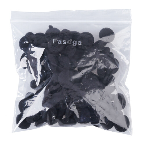 Fasdga 200 Pcs Black Sponge Earbud Headphone Cap Ear Pads Cover Replacement 1