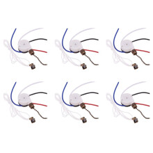 6X Plafondventilatorschakelaarset 3 Snelheden 4 Draden, Ventilatorschakelaar Ritssnelheidsschakelaar, ZE-208S Trekdraadschakelaar met Touw Brons