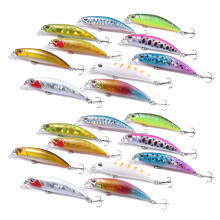 20 Stücke Lot Lase Lure Interne Färbung Minnow Schwimmend Angeln KöDer Bass CrankBait 6cm