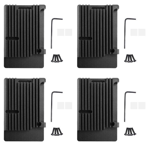 4X for Raspberry Pi 4 Model B Aluminum Case, Passive Cooling Shell Metal Enclosure for Raspberry Pi 4 Model B