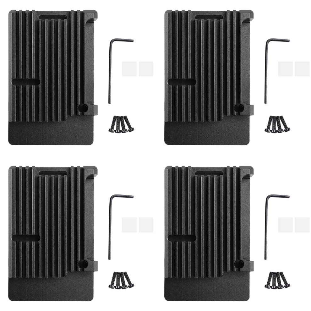 4X For Raspberry Pi 4 Model B Aluminum Case, Passive Cooling Shell Metal Enclosure For Raspberry Pi 4 Model B 6031728506561