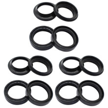6x Motorcycle Front Fork Dust Seal and Oil Seal 37X50X11 for RM85 Turbo TU250 GZ250 GS550 VS700 GS750 RM XN 85