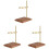 3X Pour over Coffee Maker Stand with Wood Base Adjustable Height Rack Dripper Filter Holder 1