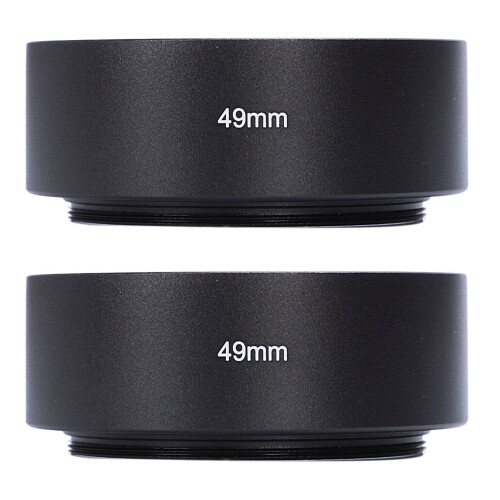 2pcs 49mm Mount Standard Metal Lens Hood for