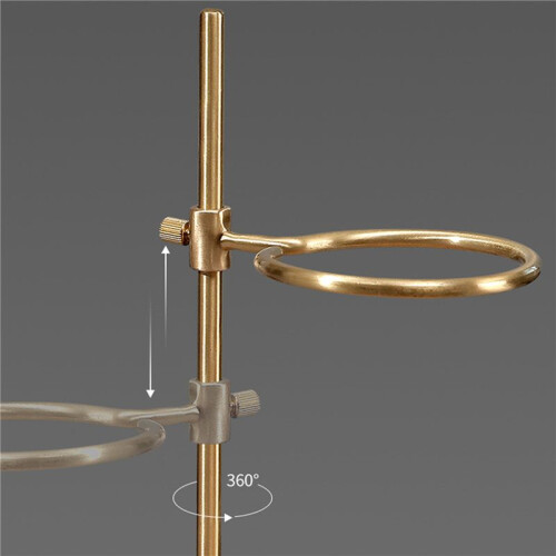 3X Pour over Coffee Maker Stand with Wood Base Adjustable Height Rack Dripper Filter Holder 2