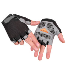 Fahrradhandschuhe, atmungsaktive Halbfinger-Fahrradhandschuhe mit ergonomischer, dreidimensionaler, stoßdämpfender Silikonpolsterung für Damen und