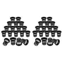 2X Paquet de 100 Tasses En Filet de 2,36 Pouces Fendues Maille Large Filtre Une LèVres Plante Pot Net Panier Seau pour Orchidées Hydroponiques