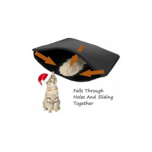 Cat Litter Mat with Honeycomb Design, Double Layer Litter Trapping Mat Water Proof Honeycomb Cat Litter Catching Mat, No Slip Large Urine Waterproof f
