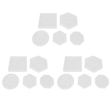 20 Stücke Diy Bahn Silikon Form Enthalten Quadrat Hexagon Kreis Achteck Form für Harz, Beton, Zement, Dekoration