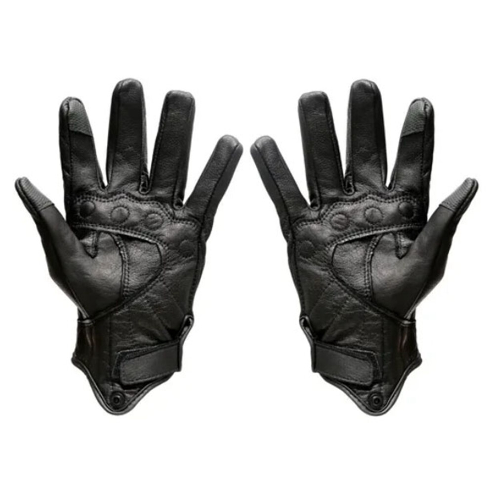 Perforated Leather Gloves, Ergonomic Design & Reinforced Full-Finger Protection, Versatile Outdoor Riding Gloves For Men & Women 9340258732942