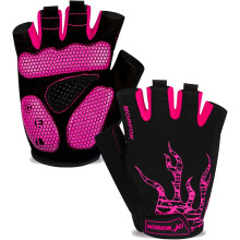 Guantes de ciclismo, guantes de ciclismo con almohadilla de gel amortiguadora para hombres y mujeres con gel de silicona antideslizante, ajuste