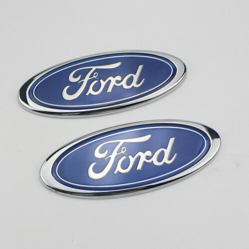 Σήμα οβάλ μάσκας Ford με καρφίτσα, λείο φινίρισμα, έμβλημα οβάλ μάσκας Ford με 3 1
