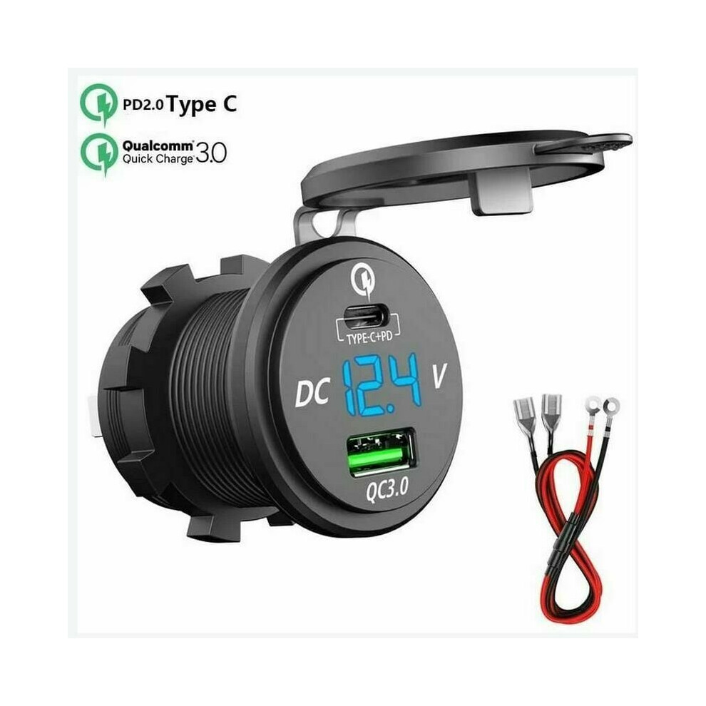 Aarine Usb C Car Fast Charger, Dual Qc 3.0 & Pd Fast Charge For 12V/24V Vehicles, Safe & Reliable 9173940435513