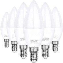 Ampoules LED blanc chaud, équivalent halogène 6 W, non dimmables, 550 lm, angle de diffusion 360, culot E14 facile à installer, économes en