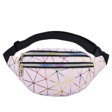 Geometric Luminous Fanny Packs, Iridescent Holographic Waist Pack: Trendy Accessory for Women and Men, Elevating Your Style with Sport Chest Bag