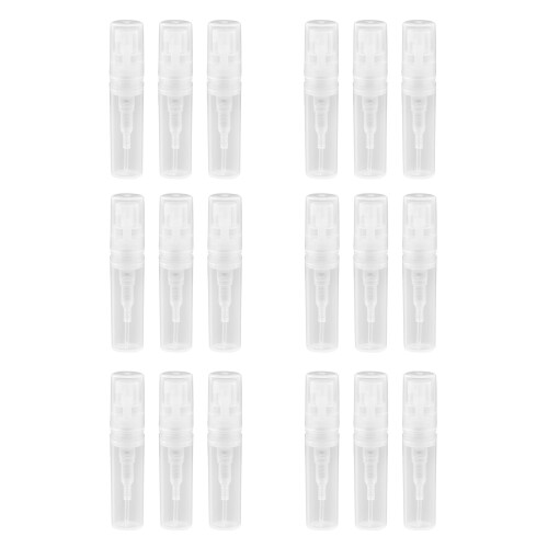 1200Pcs 2ML Transparent Plastic Spray Bottle Small Cosmetic Packing Atomizer Perfume Bottles