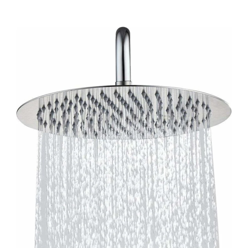 10 Inch Ultra-Thin Stainless Steel Shower Head, Air-Injection Technology For Powerful Water Flow 9173940436220