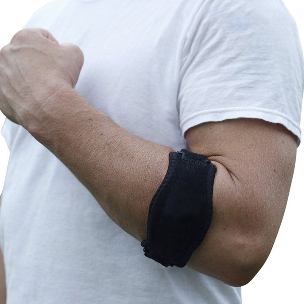 Black Adjustable Elbow Brace For Tennis & Golf, 170X290mm