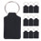 10 Pieces Sublimation PU Leather Keychains Rectangular-Black 1