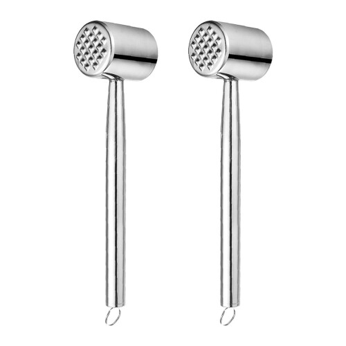 2Stk Fleischhammer Für Und Steak Silber
