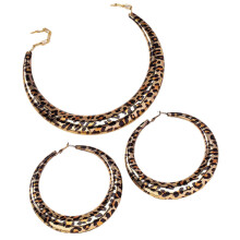 3Pieces Leopard Print Jewelry Set Leopard Inspired Necklace and
