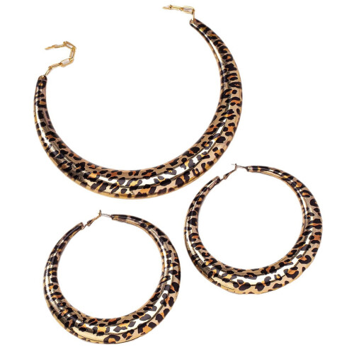 Einzigartiges Leopardenmuster-Schmuckset. Modisches