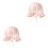 2Pz Cappello Bambina Pizzo Rosa E Ripiegabile 3