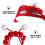 Cappello Peking Opera Rosso Per Animali Con Nappine E Peli 11