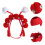 Cappello Peking Opera Rosso Per Animali Con Nappine E Peli 4