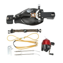 Lance-pierres de chasse à catapulte puissante avec moulinet de pêche et conception pliable. Élastique en caoutchouc haute élasticité, système