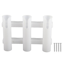 Porta canne da pesca a parete, 3 supporti per canne da pesca, robusto e leggero, ideale per barche, kayak e yacht. Facile installazione con viti in