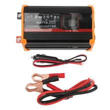 12V til 110V strøminverter 500W kontinuerlig effekt Peak 1000W ren sinusbølgeteknologi Dobbelt USB AC-udtag LCD-panel Smart termisk styring Til