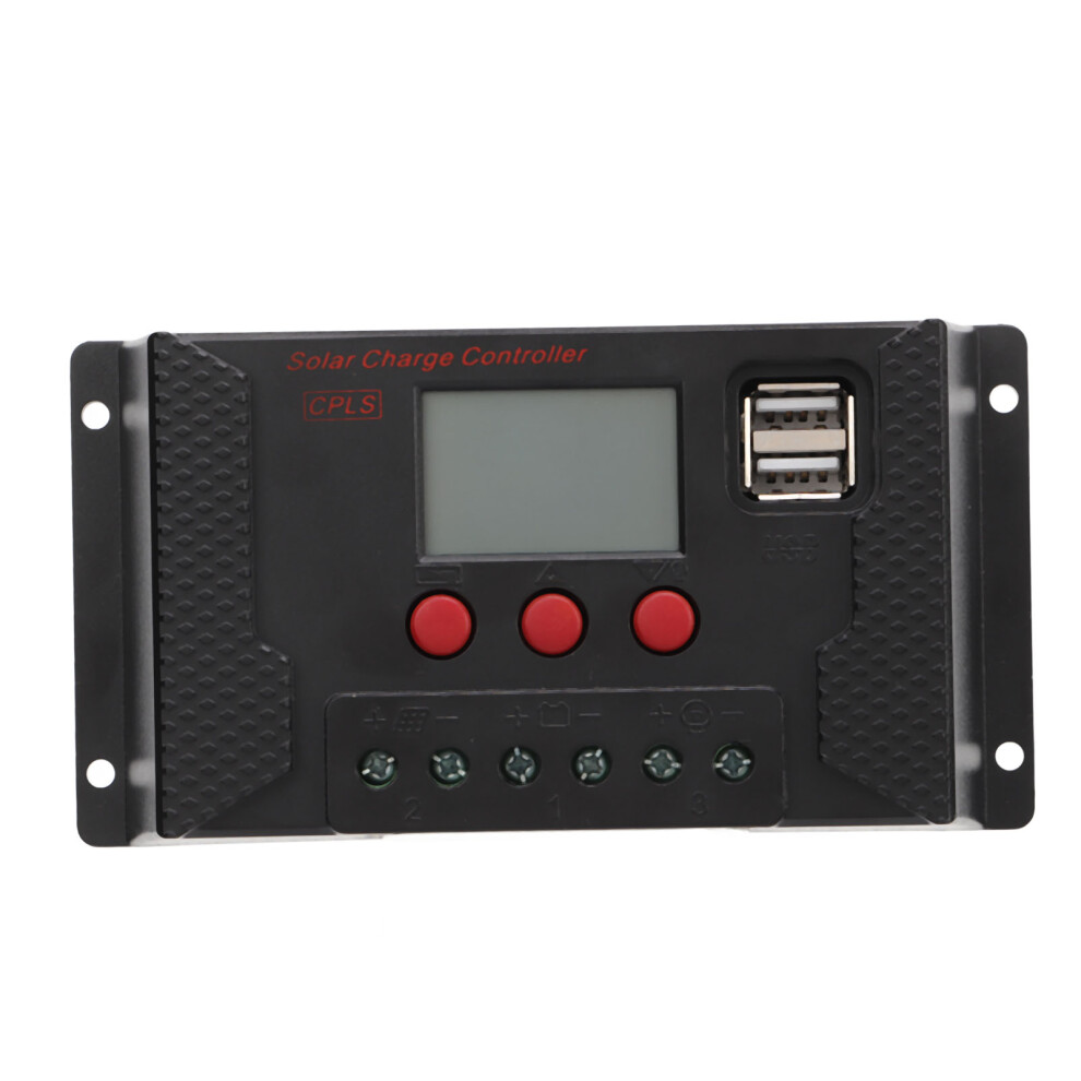 Lcd Pwm Solar Charge Controller 12V/24V 10A With Dual Usb Output 5091371842493