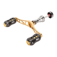 Fishing Reel Replacement Parts Carbon Fiber Reel Handle Saltwater Resistance Lightweight EVA Knob Aluminum Alloy Reel Handle for Baitcasting Tackle To
