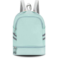 Mochila com cordão, bolsa esportiva para academia com compartimento para sapatos, tecido resistente à água para treinos e viagens, leve e com