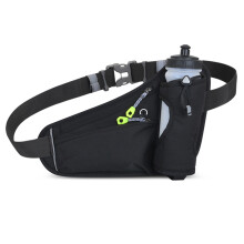 Cinturón de hidratación para correr, bolsa resistente al agua con diseño reflectante, ajuste regulable, riñonera ceñida al cuerpo para