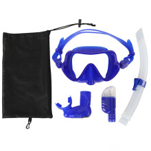 Masque de plongée avec tuba pour adultes, équipement de qualité pour la plongée en apnée, joint en silicone souple pour un confort optimal,
