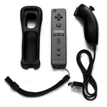 Fjärrkontroll med Nunchuk-kontroll, Motion Plus-kompatibel trådlös spelkontroll för Nintendo Wii och Wii U-konsol, inbyggd rörelsesensor