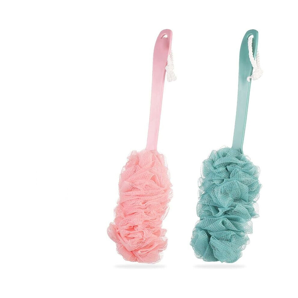 Revolutionary Bath Accessory, Loofah On A Stick For Unmatched Shower Experience, Exfoliating Body With Long Handle, Soft Loofah Shower Sponge