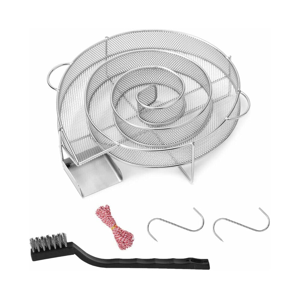 Cold Smoke Generator for BBQ Grill or Smoker, Stainless Steel Hot/Cold Generator with Spiral Design for Flameless Combustion, Long-Lasting Cold