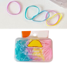 Baby-Haarband-Box-Kit, 50 kleine elastische, disposable Haarbänder