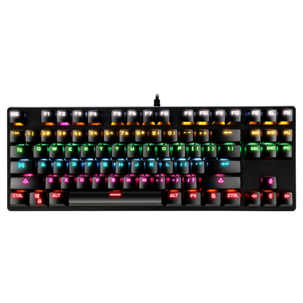Mechanical Gaming Keyboard, Advanced Backlight Control With Customizable Led Modes For Vibrant Rgb Experience, Compact 87-Key Layout For Optimal 9448196364345