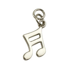 Breloque symbole de musique élégant, ornement de sac à-Argent